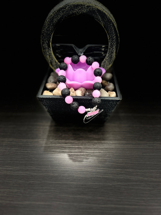 Black and Pink Designer Charm Bracelet