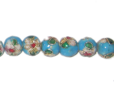CLOISONNE Baby Blue Beads 8mm